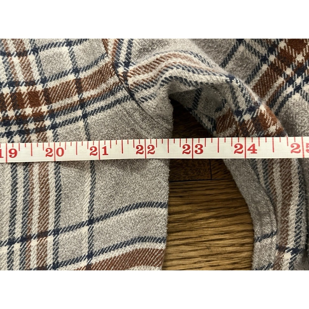 Patagonia Shirt Men Medium Long Sleeve Flannel Organic Cotton Gray Plaid - Picture 8 of 10
